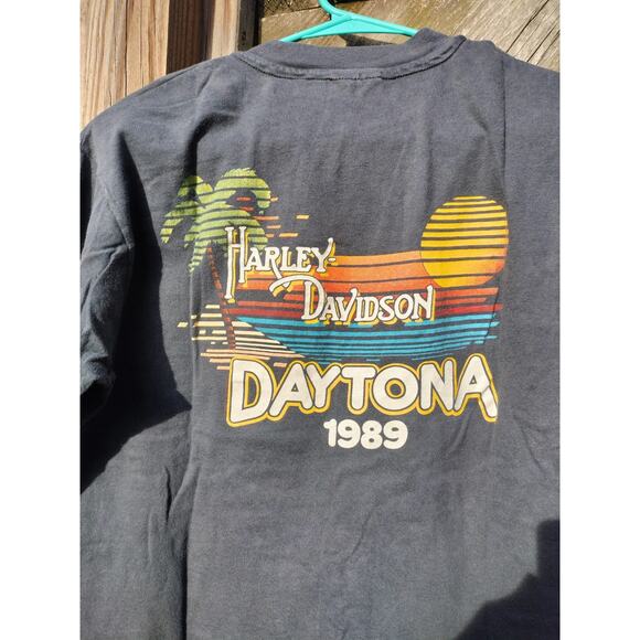 Vintage 1989 Harley Davidson Daytona Bike Week Tshirt Men's L Single Stitch - Picture 6 of 8